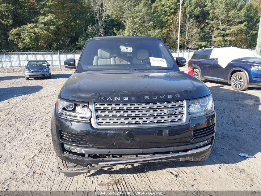 2016 Land Rover Range Rover 3.0L V6 Supercharged Hse VIN: SALGS2PF6GA290143 Lot: 40653029