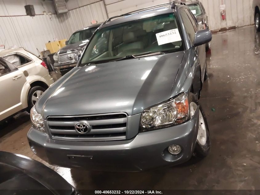 2006 Toyota Highlander Limited V6 VIN: JTEEP21A760152706 Lot: 40653232