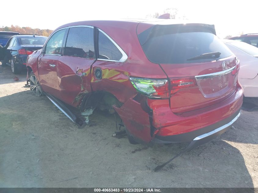 2019 Acura Mdx Standard VIN: 5J8YD4H34KL017626 Lot: 40653483