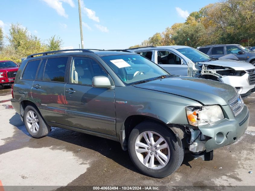 2007 Toyota Highlander Hybrid Limited V6 VIN: JTEDW21A970021616 Lot: 40653494