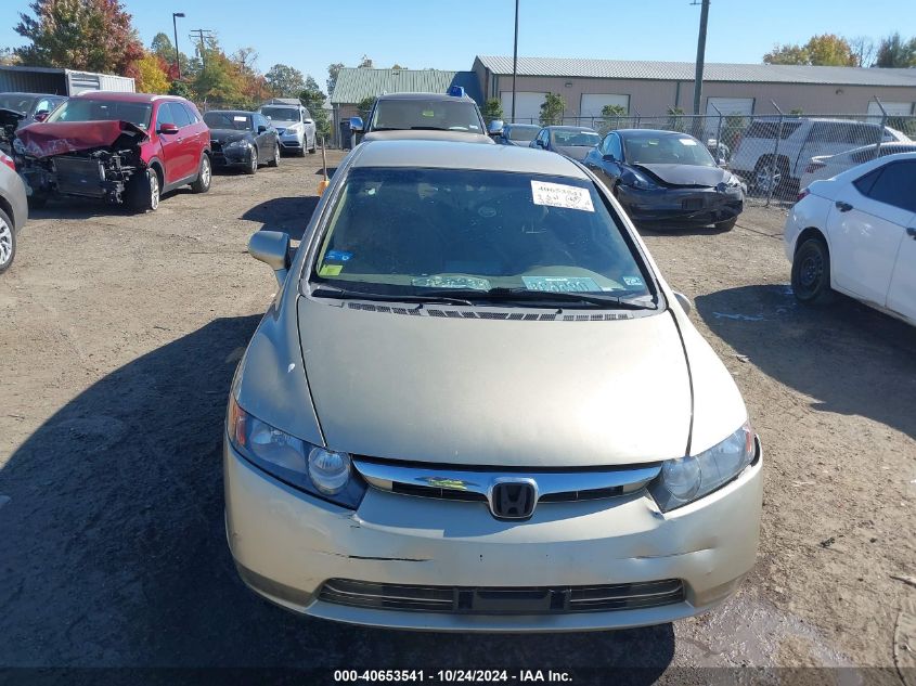 2008 Honda Civic Lx VIN: 1HGFA16598L092382 Lot: 40653541