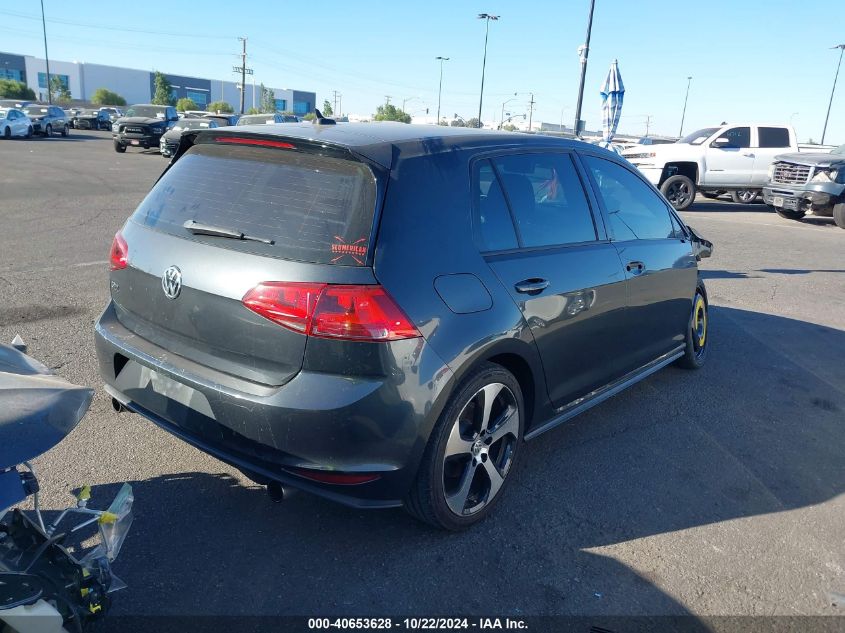 2016 Volkswagen Golf Gti Se 4-Door VIN: 3VW4T7AU9GM016365 Lot: 40653628