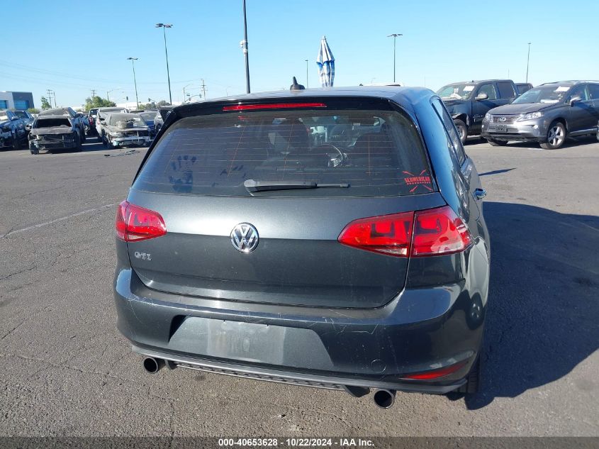 2016 Volkswagen Golf Gti Se 4-Door VIN: 3VW4T7AU9GM016365 Lot: 40653628