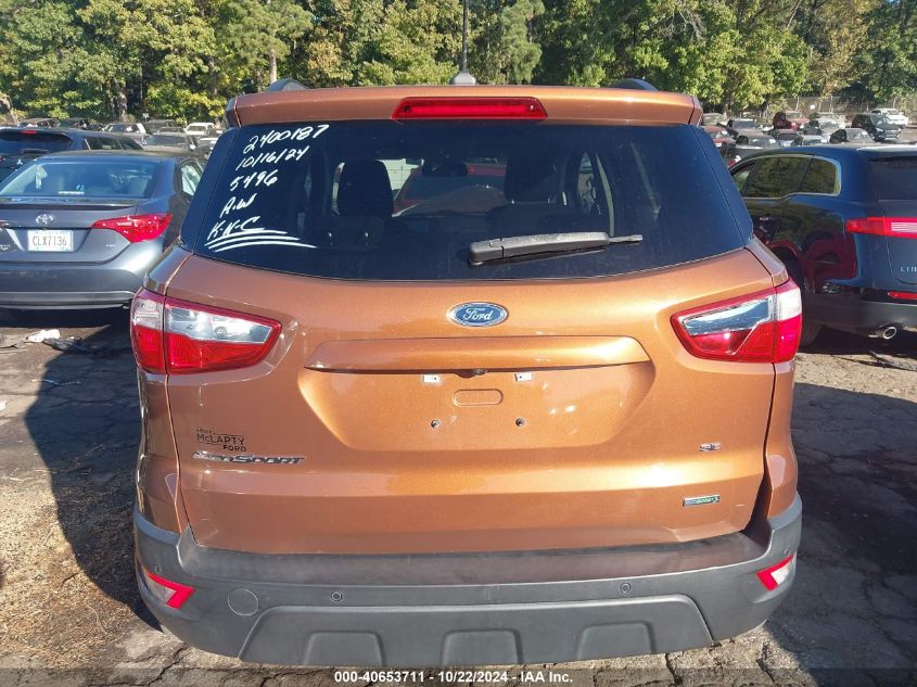 2020 Ford Ecosport Se VIN: MAJ3S2GE7LC365496 Lot: 40653711