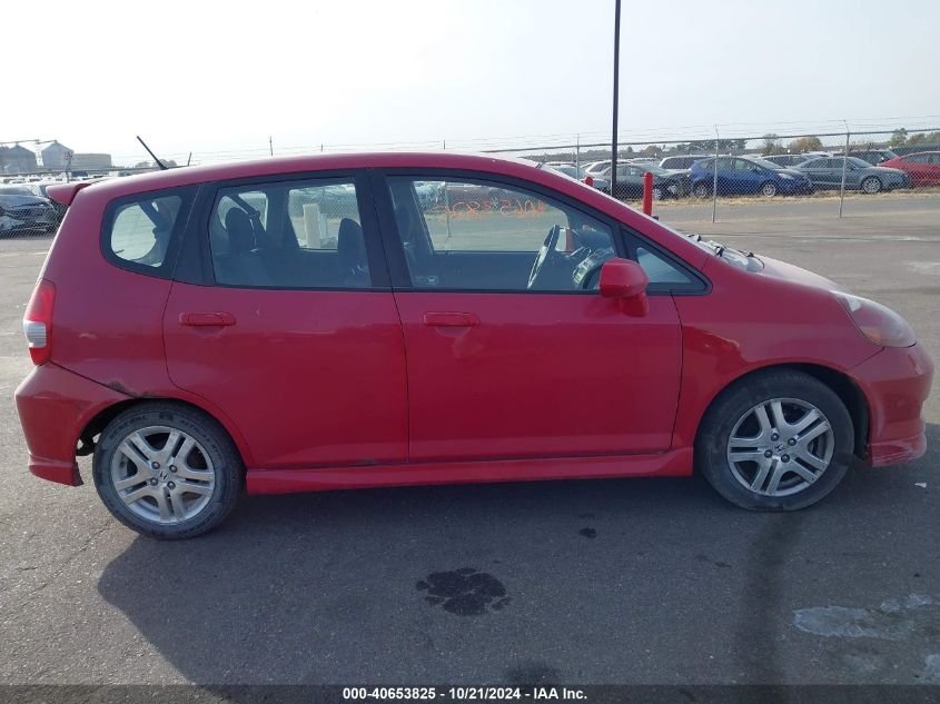 2007 Honda Fit Sport VIN: JHMGD38607S067126 Lot: 40653825