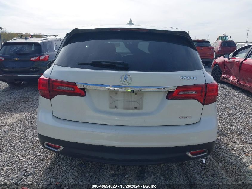 2014 Acura Mdx Technology Pkg W/Entertainment Pkg VIN: 5FRYD4H65EB035387 Lot: 40654029