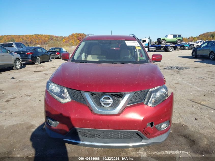 2016 Nissan Rogue Sl VIN: KNMAT2MV7GP734682 Lot: 40654068