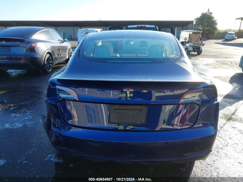 2021 Tesla Model 3 Standard Range Plus Rear-Wheel Drive VIN: 5YJ3E1EA2MF938689 Lot: 40654907