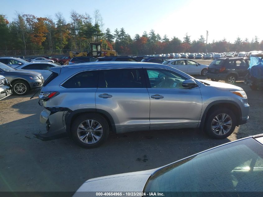 2015 Toyota Highlander Xle V6 VIN: 5TDJKRFH4FS224118 Lot: 40654965