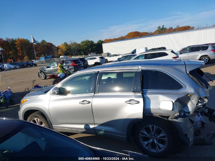 2015 Toyota Highlander Xle V6 VIN: 5TDJKRFH4FS224118 Lot: 40654965