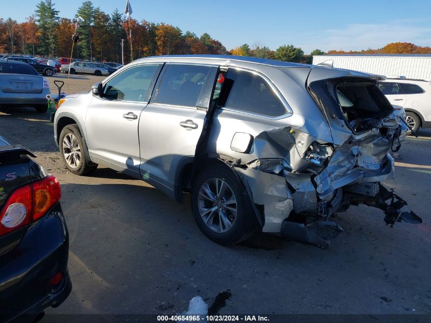 2015 Toyota Highlander Xle V6 VIN: 5TDJKRFH4FS224118 Lot: 40654965