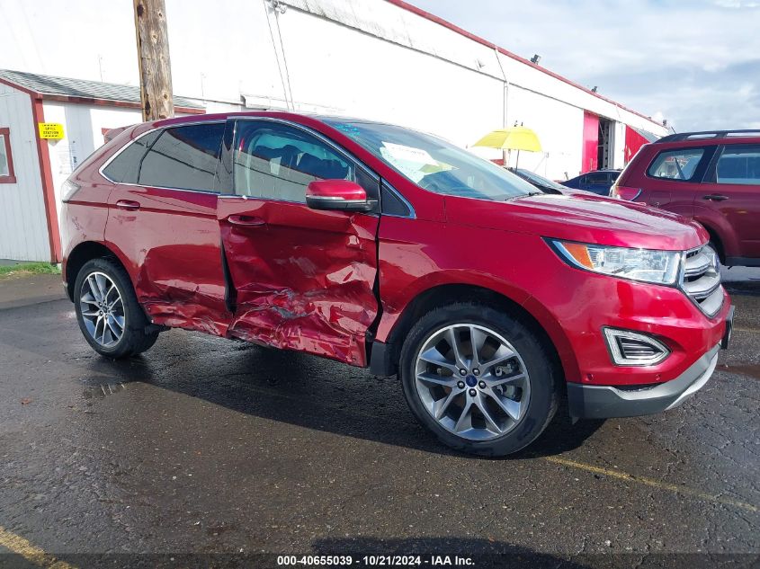 2016 Ford Edge Titanium VIN: 2FMPK4K84GBC53152 Lot: 40655039