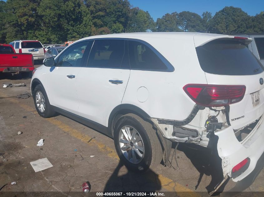 2019 Kia Sorento 3.3L Lx VIN: 5XYPG4A51KG485225 Lot: 40655067