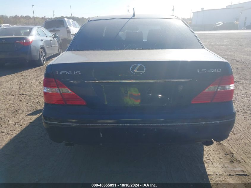 2005 Lexus Ls 430 VIN: JTHBN36F755000626 Lot: 40655091