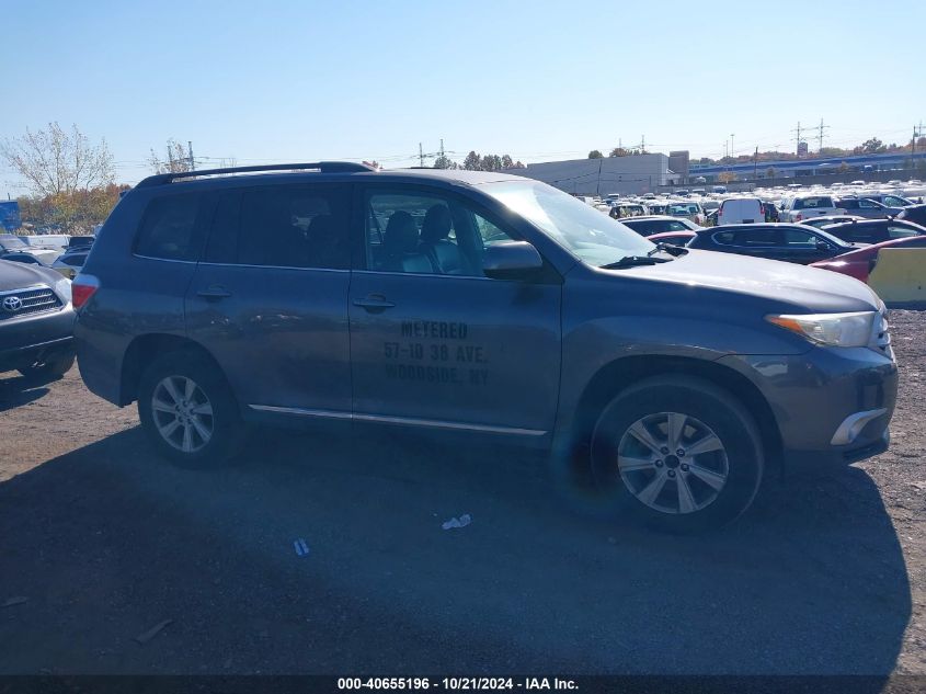 2013 Toyota Highlander Plus/Se VIN: 5TDBK3EH2DS190373 Lot: 40655196