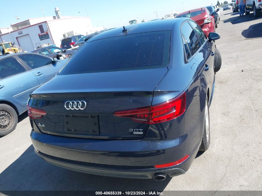 2018 Audi A4 2.0T Tech Ultra Premium VIN: WAUKMAF49JA118621 Lot: 40655339