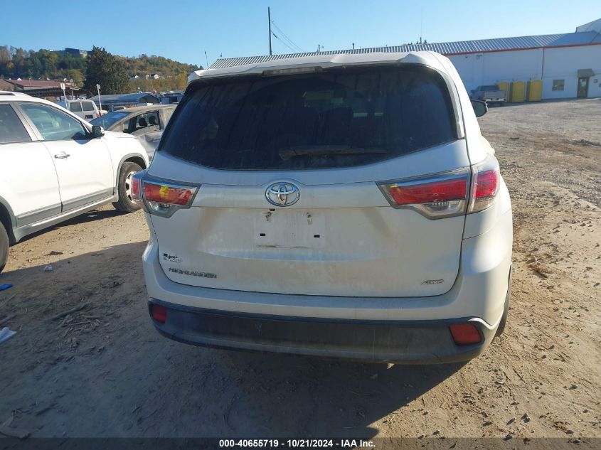 2016 Toyota Highlander Le V6 VIN: 5TDBKRFH5GS256565 Lot: 40655719