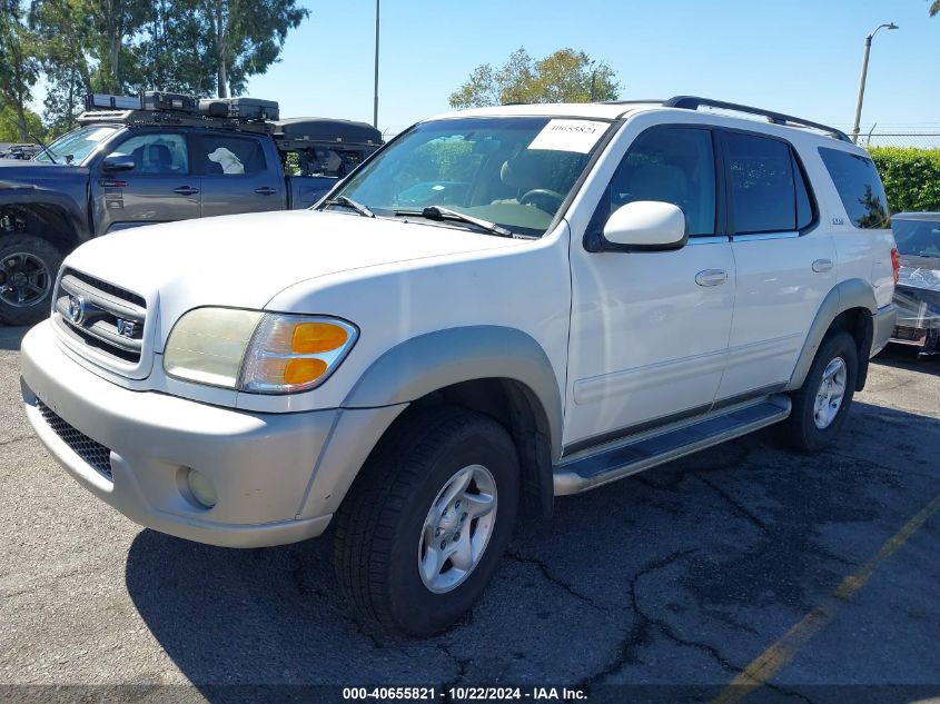 2002 Toyota Sequoia Sr5 V8 VIN: 5TDZT34A62S134496 Lot: 40655821