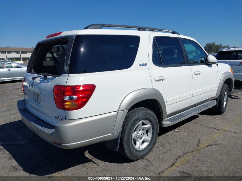 2002 Toyota Sequoia Sr5 V8 VIN: 5TDZT34A62S134496 Lot: 40655821