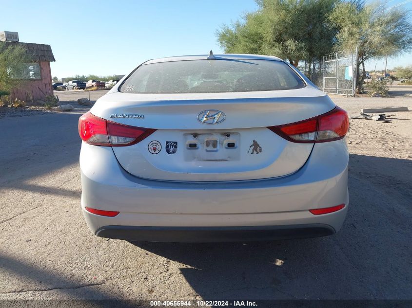 2014 Hyundai Elantra Se VIN: 5NPDH4AE7EH501621 Lot: 40655944