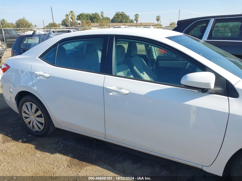 2016 Toyota Corolla Le VIN: 5YFBURHEXGP400617 Lot: 40656183