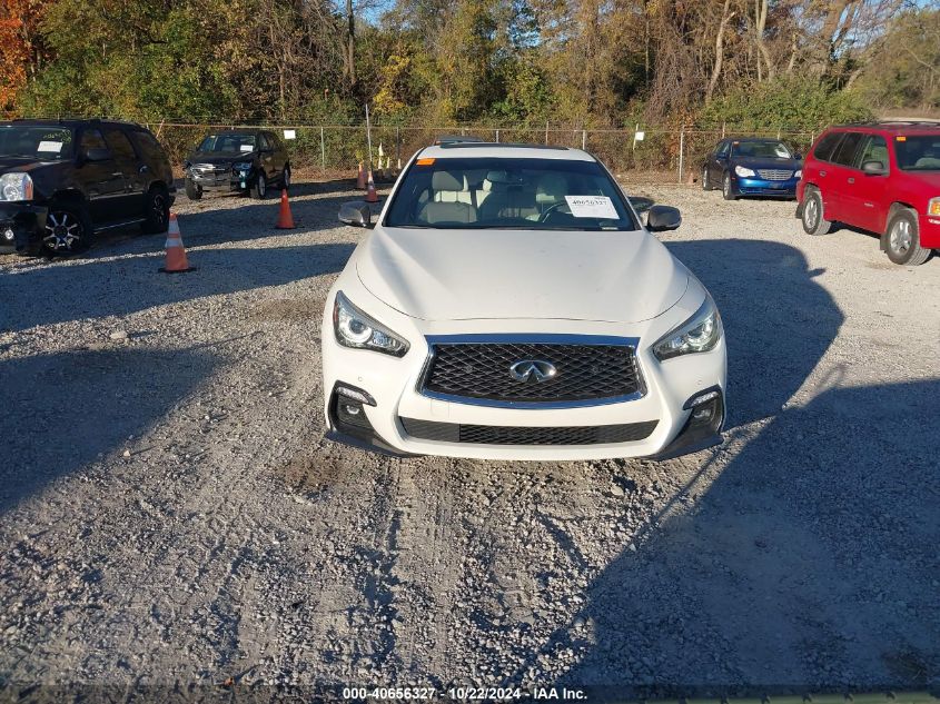 2019 Infiniti Q50 3.0T Red Sport 400 VIN: JN1FV7AR1KM800435 Lot: 40656327