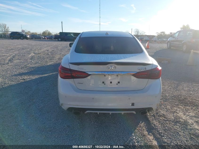 2019 Infiniti Q50 3.0T Red Sport 400 VIN: JN1FV7AR1KM800435 Lot: 40656327