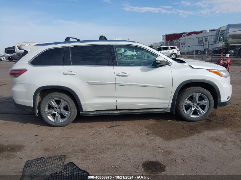 2015 Toyota Highlander Limited Platinum V6/Limited V6 VIN: 5TDDKRFH4F2126946 Lot: 40656975