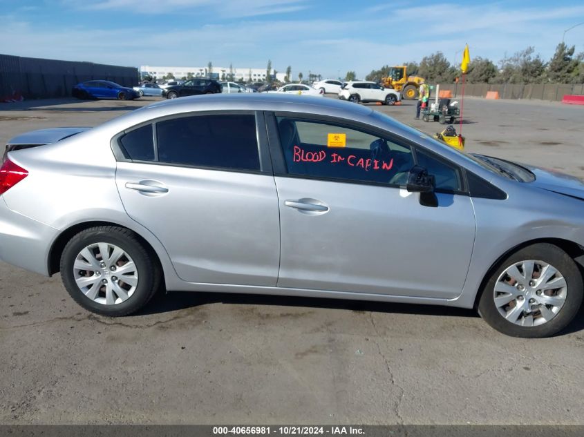 2012 Honda Civic Sdn Lx VIN: 19XFB2F5XCE328959 Lot: 40656981