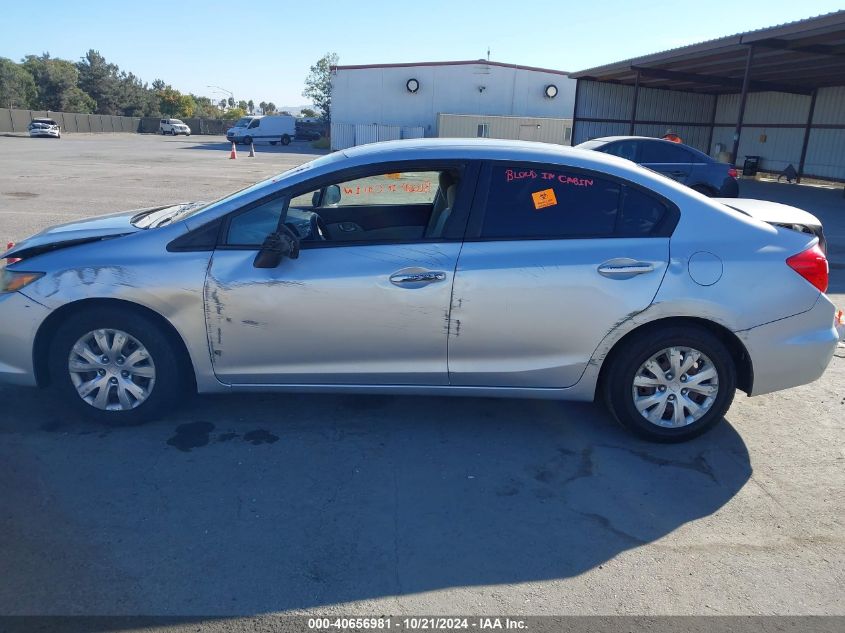 2012 Honda Civic Sdn Lx VIN: 19XFB2F5XCE328959 Lot: 40656981