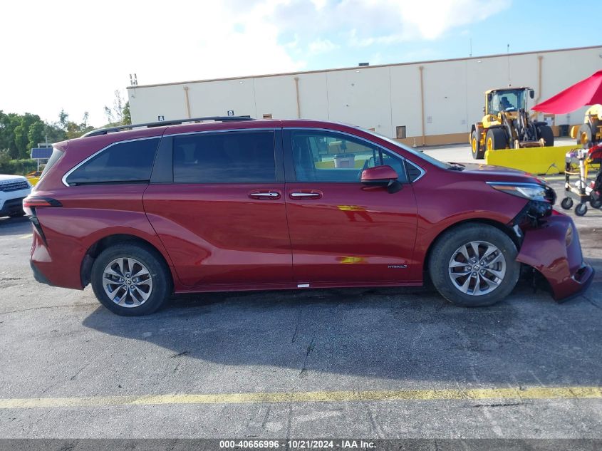 2021 Toyota Sienna Xle VIN: 5TDJRKEC3MS011909 Lot: 40656996