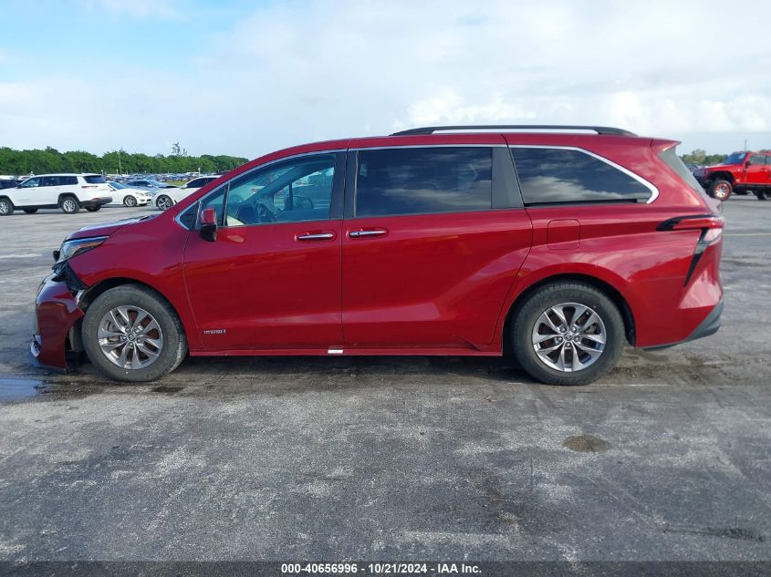 2021 Toyota Sienna Xle VIN: 5TDJRKEC3MS011909 Lot: 40656996