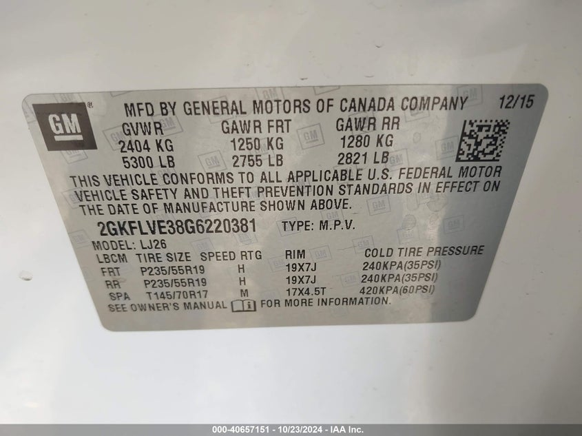 2016 GMC TERRAIN DENALI - 2GKFLVE38G6220381