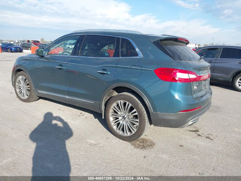 2016 Lincoln Mkx Reserve VIN: 2LMTJ6LR2GBL76456 Lot: 40657289