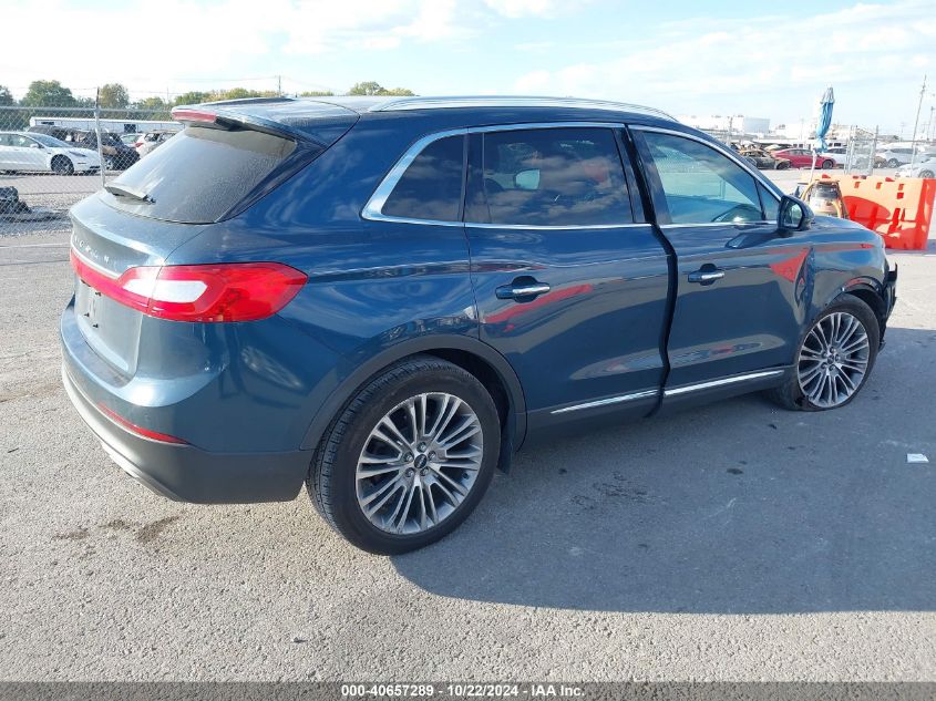 2016 Lincoln Mkx Reserve VIN: 2LMTJ6LR2GBL76456 Lot: 40657289