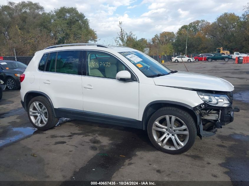 2013 Volkswagen Tiguan Sel VIN: WVGAV3AX5DW593341 Lot: 40657435