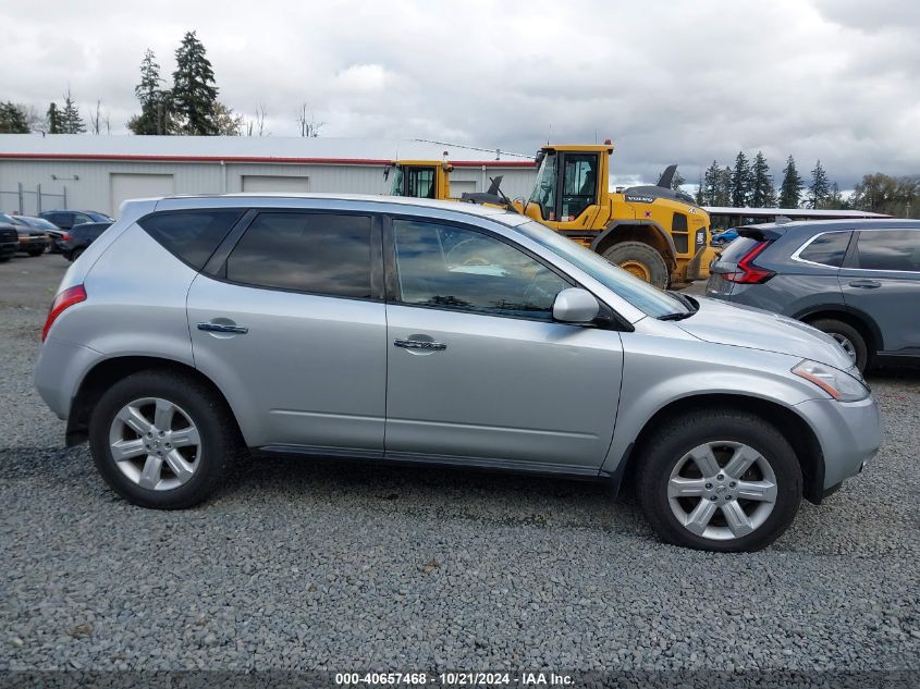 2006 Nissan Murano S VIN: JN8AZ08W66W526243 Lot: 40657468