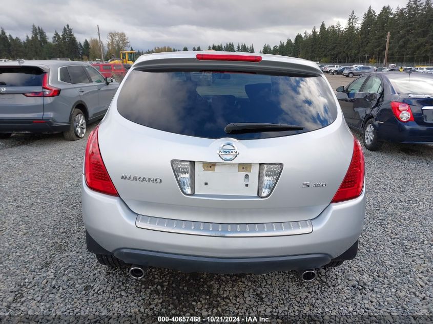 2006 Nissan Murano S VIN: JN8AZ08W66W526243 Lot: 40657468