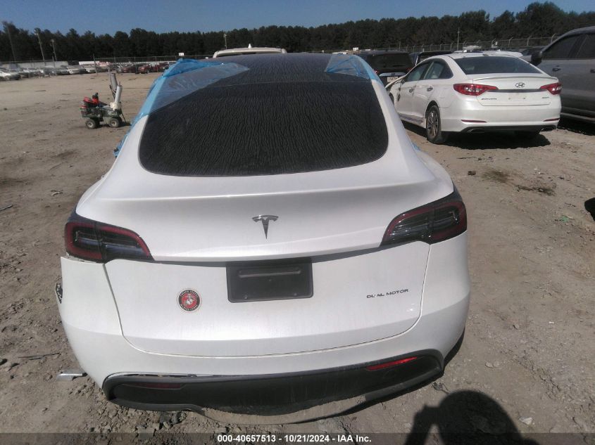 2023 Tesla Model Y Awd/Long Range Dual Motor All-Wheel Drive VIN: 7SAYGDEE8PA101924 Lot: 40657513