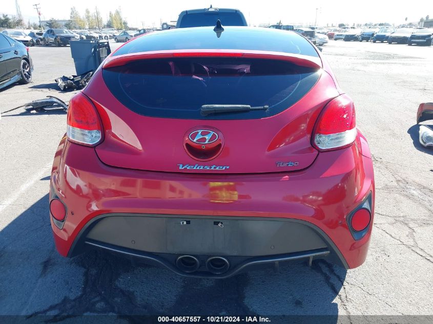 2013 Hyundai Veloster Turbo W/Black VIN: KMHTC6AE2DU114383 Lot: 40657557