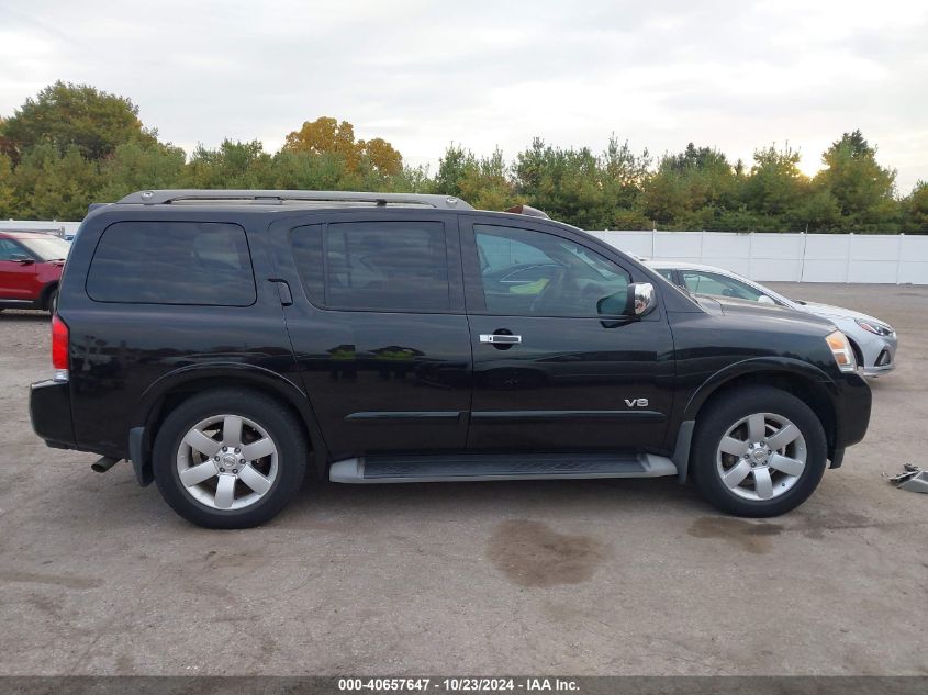 2008 Nissan Armada Le VIN: 5N1BA08C08N631099 Lot: 40657647