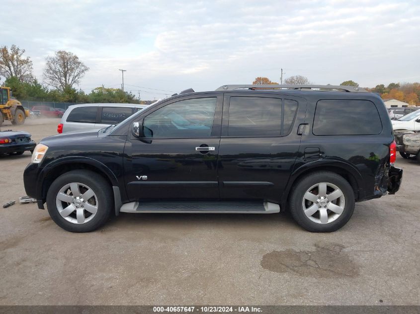 2008 Nissan Armada Le VIN: 5N1BA08C08N631099 Lot: 40657647