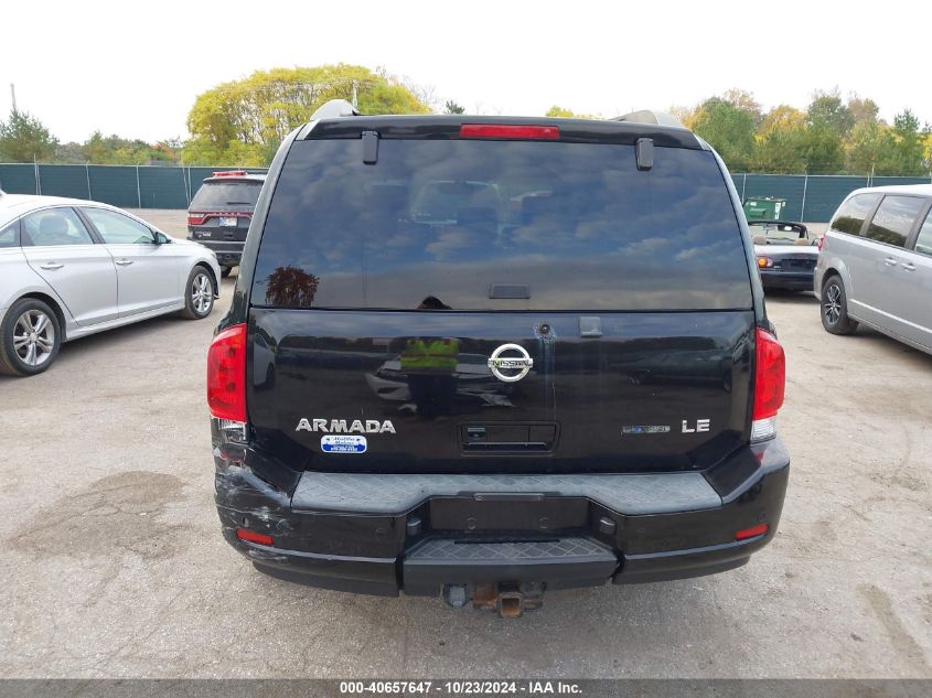 2008 Nissan Armada Le VIN: 5N1BA08C08N631099 Lot: 40657647