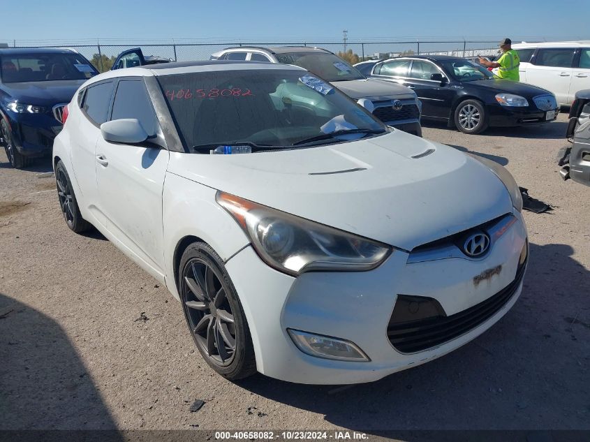 2012 Hyundai Veloster Base W/Red/Black VIN: KMHTC6AD9CU048825 Lot: 40658082