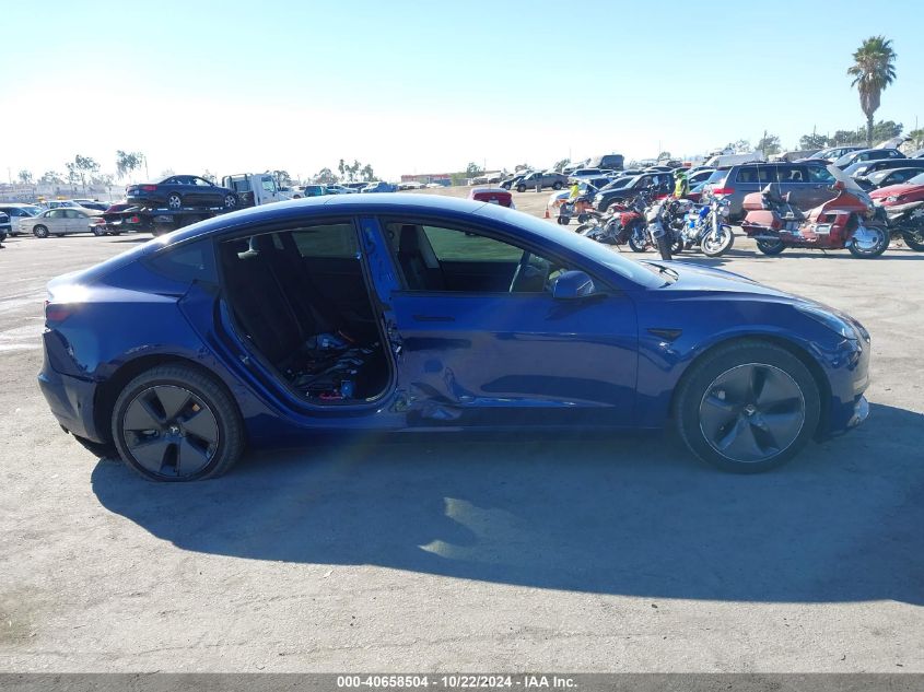 2021 Tesla Model 3 Standard Range Plus Rear-Wheel Drive VIN: 5YJ3E1EA1MF921513 Lot: 40658504