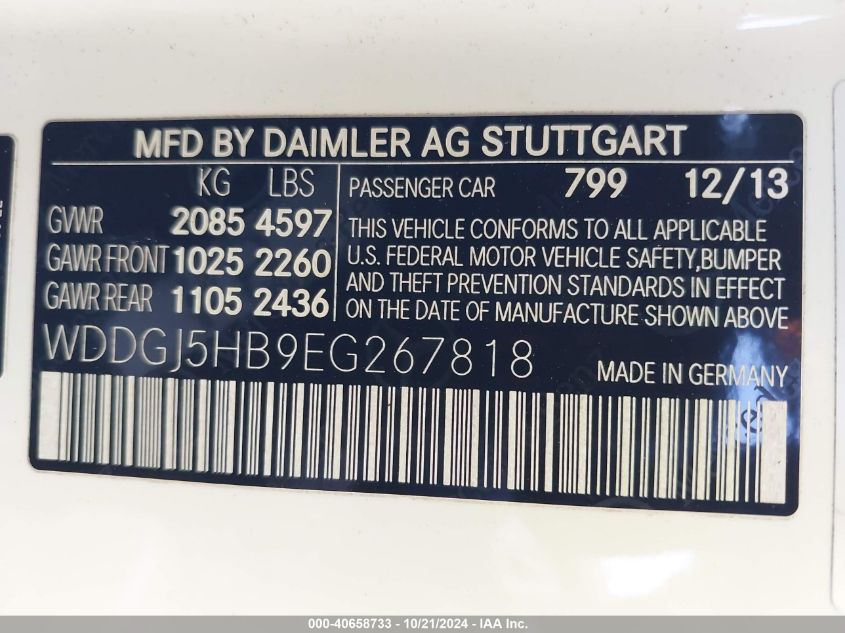 2014 MERCEDES-BENZ C 350 SPORT - WDDGJ5HB9EG267818