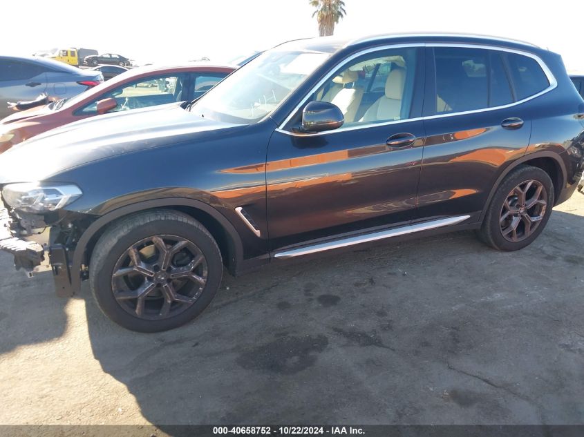 2022 BMW X3 Sdrive30I VIN: 5UX43DP0XN9J97749 Lot: 40658752