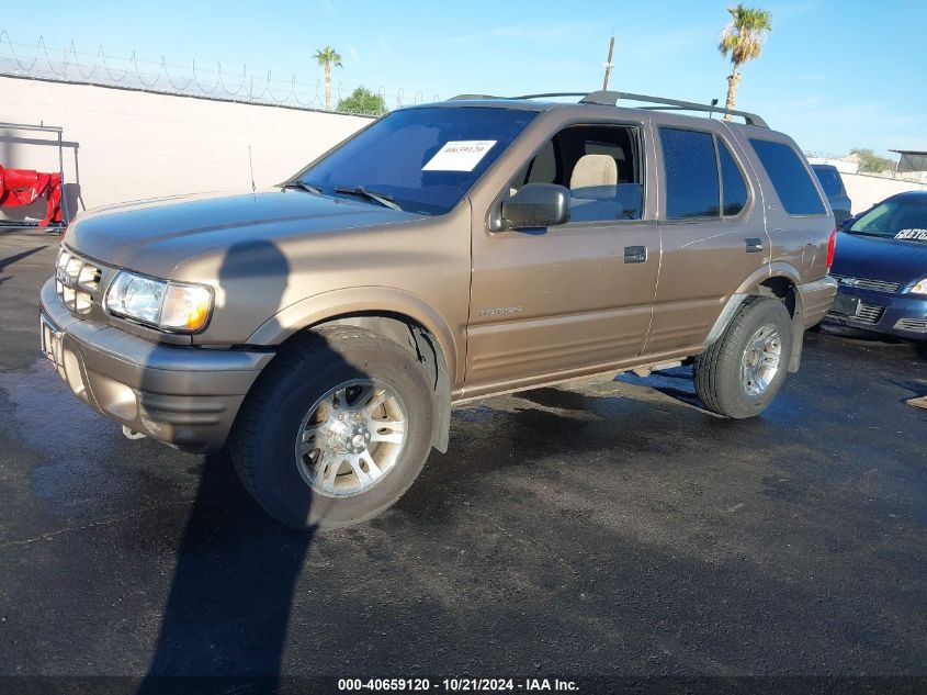 2002 Isuzu Rodeo Ls 3.2L V6/Lse 3.2L V6/S 3.2L V6 VIN: 4S2CK58W524341293 Lot: 40659120