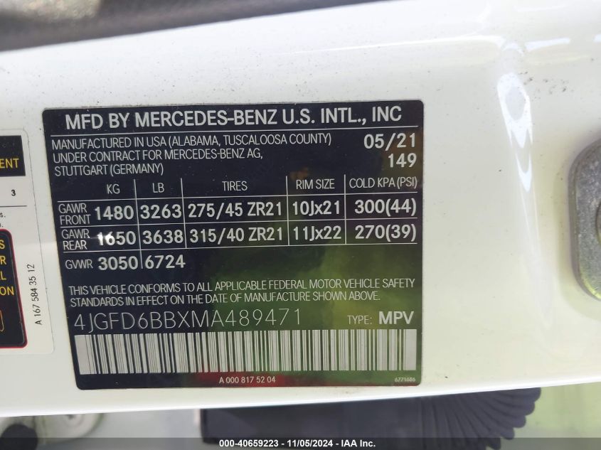 2021 Mercedes-Benz GLE-Class - 4JGFD6BBXMA489471