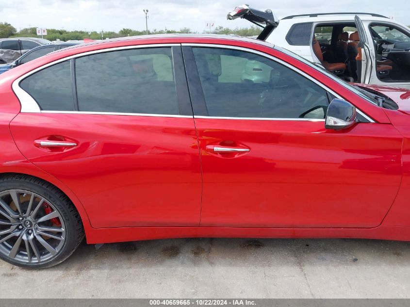 2018 Infiniti Q50 3.0T Red Sport 400 VIN: JN1FV7AP3JM461111 Lot: 40659665